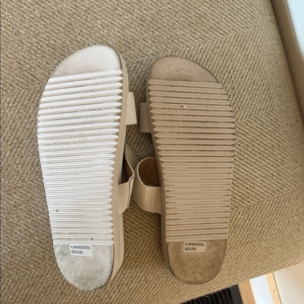 DV by Dolce Vita Cream Sandals with Gold Buckles - Picture 3 of 6
